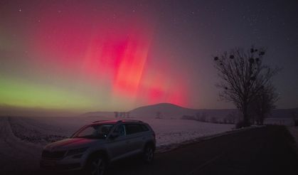 Macaristan'da kuzey ışıkları büyüledi