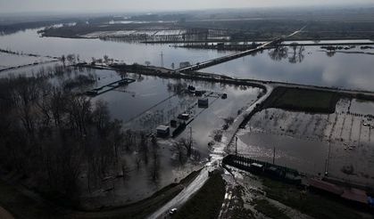 Meriç Nehri taştı: Edirne sular altında kaldı!