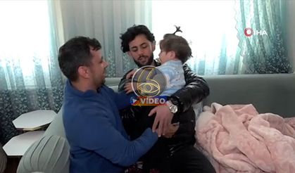 Yangından kurtardığı bebekle buluştu duygusal anlar yaşandı | VİDEO