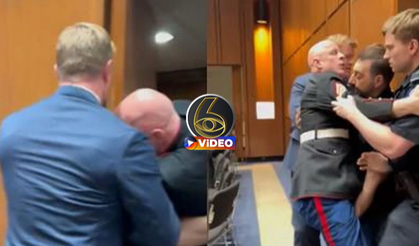 Polis, Kongre'de Trump'ı protesto eden eski askerin kolunu kırdı! I VİDEO