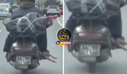 İstanbul’da pes dedirten görüntüler! Ayağının altında et taşıdı I VİDEO