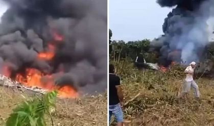 İçerisinde 110 asker bulunuyordu: Kolombiya'da askeri kargo uçağı düştü