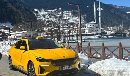 Trabzon yollarında bir ilk: Togg T10F sarı taksi oldu