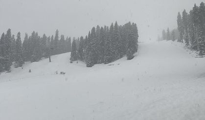 Turizm alanı yeniden beyaz örtüyle kaplandı