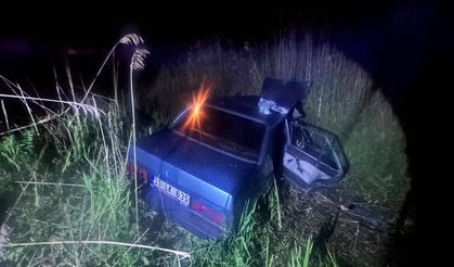 Manisa'da korkunç kaza! Otomobil kanala uçtu: 2 ölü, 5 yaralı