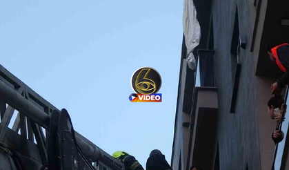 Film gibi olay: 6’ncı kattan perdeyle sarktı, 3’üncü kat balkonuna düştü! | VİDEO