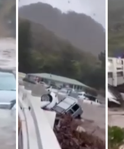 Avustralya'da sel: Araçlar denize sürüklendi