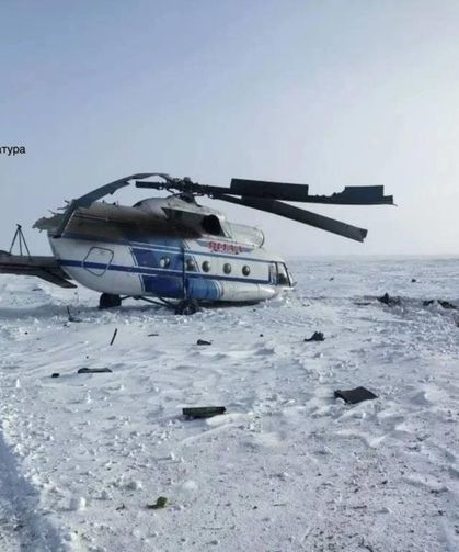 Rusya'da Mi-8 helikopteri sert iniş yaptı