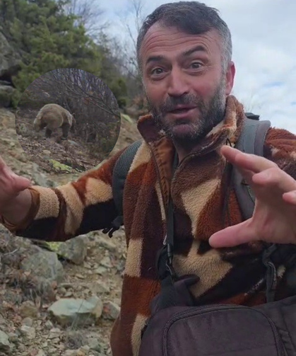 Nefes kesen karşılaşma: Ayıyla burun buruna geldi!