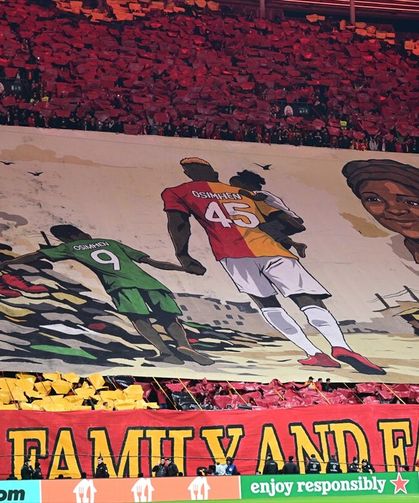 Galatasaray taraftarından Osimhen için özel koreografi