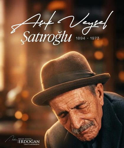 Cumhurbaşkanı Erdoğan, Aşık Veysel’i vefatının 53. yıldönümünde andı