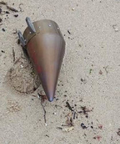 Çatalca'da kıyıya vuran füze başlığı imha edildi