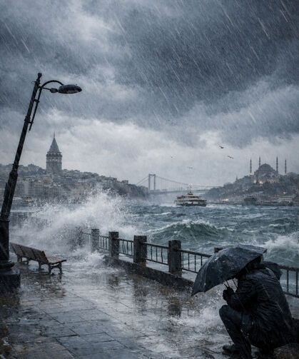 İstanbullular dikkat! Sert poyraz ve sağanak yağış bekleniyor!