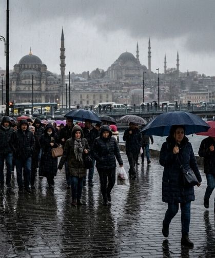 İstanbullular kış geri döndü! 5 gün sürecek sağanak şehre giriş yaptı!