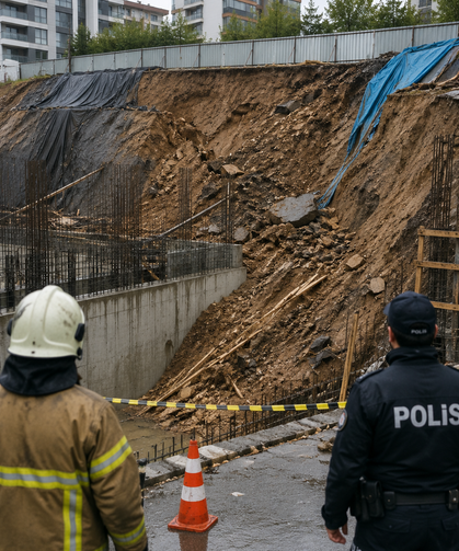Sancaktepe’de  toprak kayması: Sokak tedbir amaçlı kapatıldı