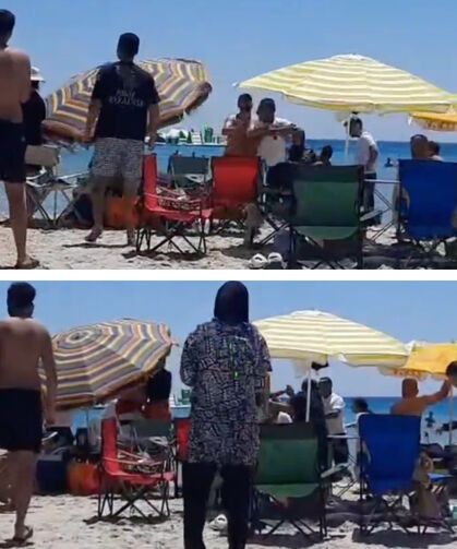 Şemsiye kurmak istedi, ortalık savaş alanına döndü!