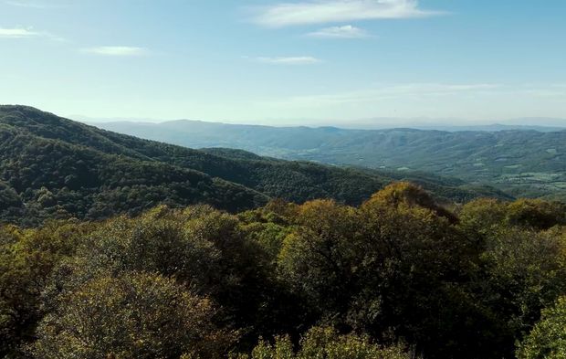 Çanakkale'nin güzelliği Biga'da: Sonbahar renkleri havadan görüntülendi