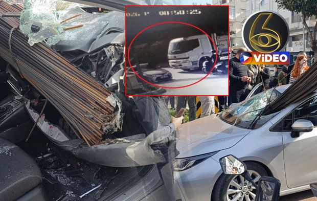 Antalya'da mucize kurtuluş! İnşaat demirleri saplandı: Otomobildeki iki kişi hafif sıyrıklarla atlattı
