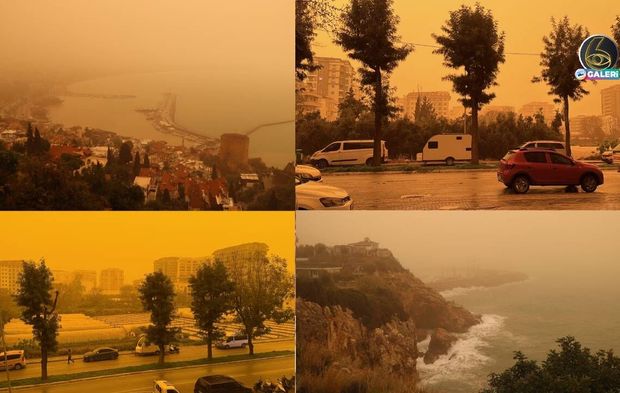 Afrika'dan gelen çöl tozu 4 ilde gökyüzünü turuncuya boyadı! Astım hastası vatandaş zor durumda: Maskeyle de nefes alamıyorum