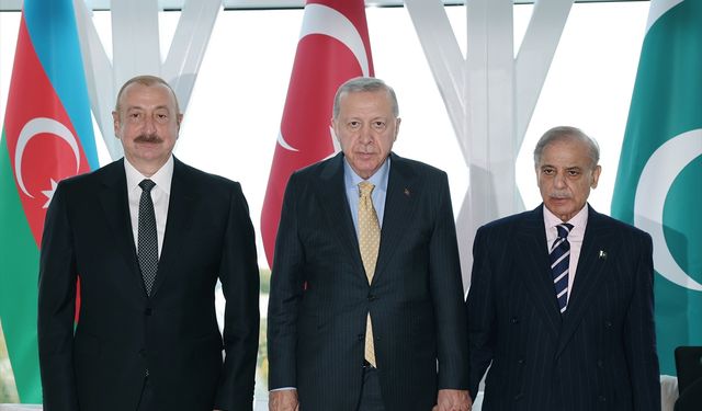 Bakü'de Erdoğan, Aliyev ve Şerif ile üçlü  zirve