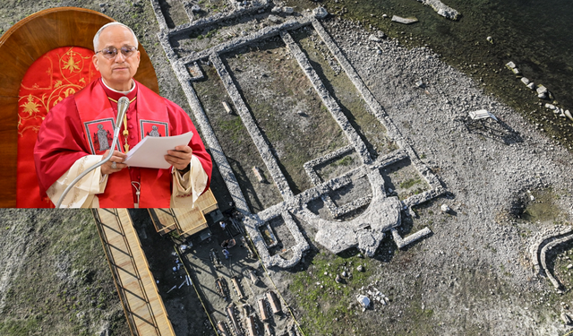 Papa 14. Leo'dan tarihi Bazilika ziyareti