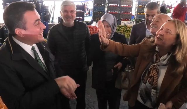 AK Parti'li Osman Gökçek ile CHP'li Semra Dinçer pazarda karşılaşınca olanlar oldu