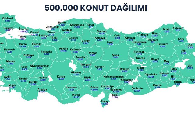 TOKİ'nin konut projesinde evlerin hangi ilçelere yapılacağı belli oldu!