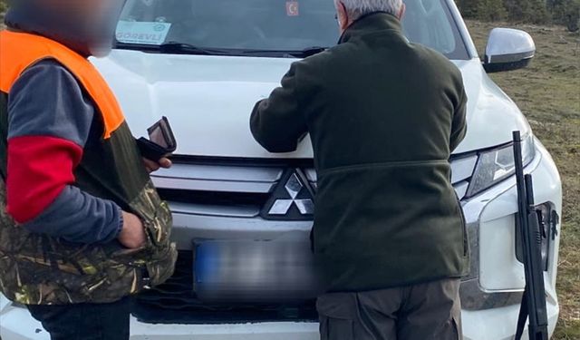 Dronla tespit edilen kaçak avcılara 39 bin lira ceza uygulandı