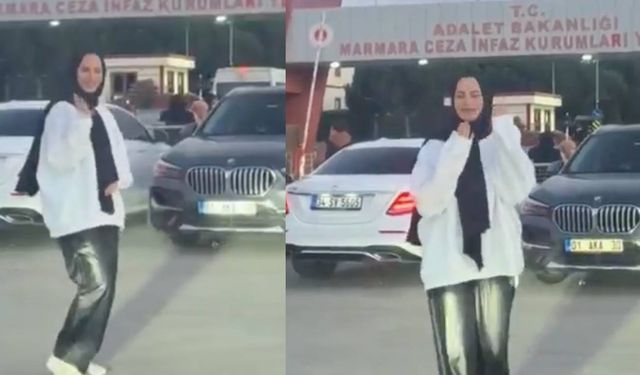 Tahliye olan kocasını beklerken cezaevinin önünde yaptıkları çok konuşuldu