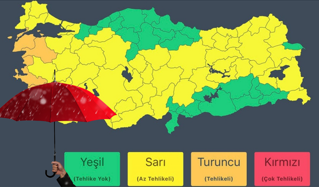 Meteoroloji 42 ilde sarı kodlu alarm vermişti! Sarı kod nedir? Ne anlama gelir?