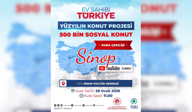 Sinop TOKİ kura çekimi ne zaman, saat kaçta? Nereden canlı izlenir? Sinop'a kaç konut yapılacak?