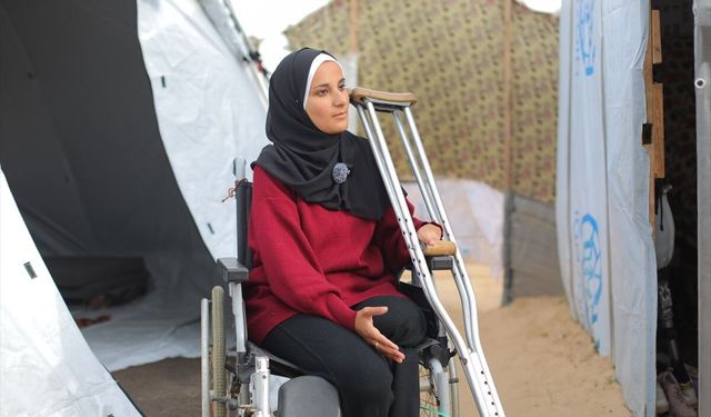 Gazze'de yarım kalan bir hayat! Bacağını kaybetti, çadıra mahkum oldu