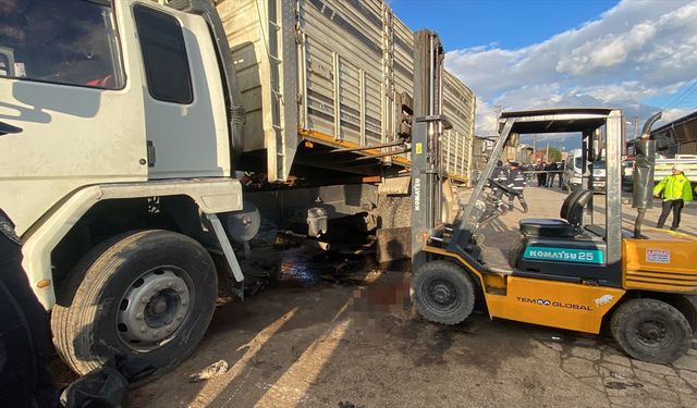 Aydın'da kamyon damperinin altında kalan tamirci ve şoför öldü