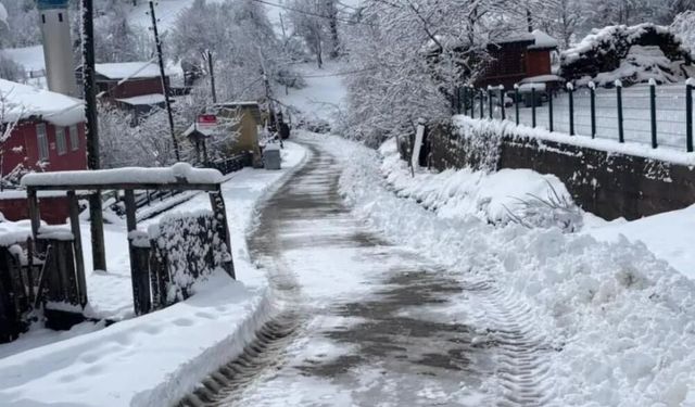 Bartın'da karla mücadele çalışmaları devam ediyor
