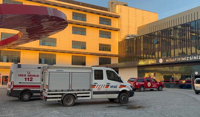 Çanakkale'de hastanede çıkan yangın söndürüldü