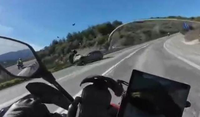 Kask kamerasında feci ölüm: Hatalı sollama can aldı