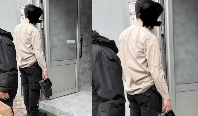 Polisin cami çıkışında elinde ayakkabıyla kaymakamı beklediği görüntülere tepki yağdı! Açıklama geldi