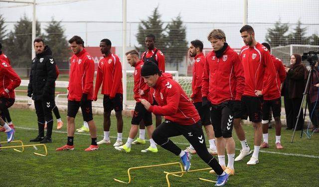 Samsunspor, Shkendija maçı hazırlıklarını tamamladı