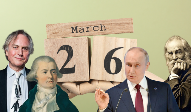 Tarihte bugün ne oldu? 26 Mart tarihte bugün yaşanan önemli olaylar, doğanlar ve ölenler