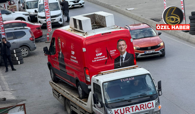 CHP yolda kaldı, kurtarıcı çekici ile geldi