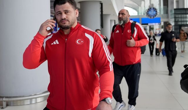 Avrupa Güreş Şampiyonası'nda altın madalya kazanan Rıza Kayaalp yurda döndü