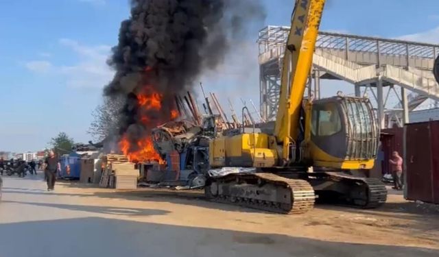 Edirne’de hurdacılar sitesinde yangın çıktı