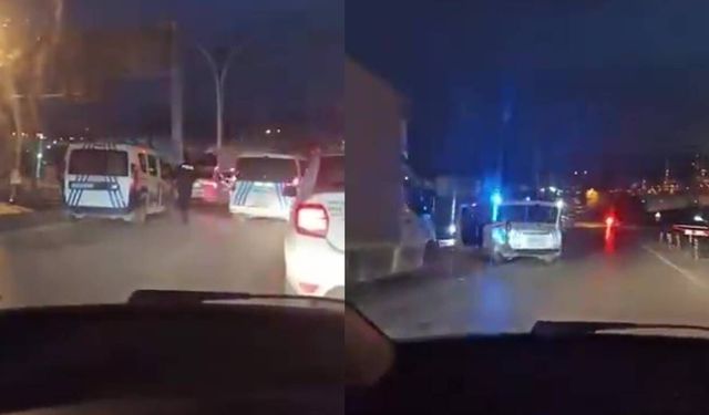 Babası kızmasın diye uygulamadan kaçan genç, aracı polisin üzerine sürdü
