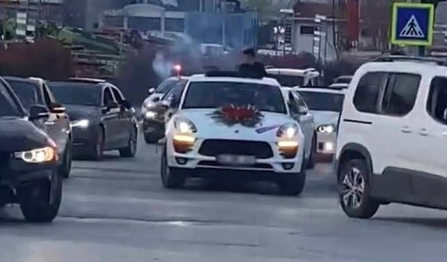 Bursa'da düğün konvoyuna 660 bin TL ceza