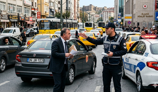 Elazığ'da trafikte hakimle tartışan komiser görevden alındı