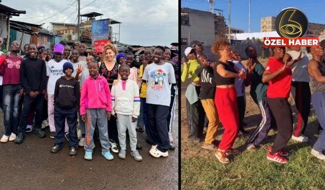 Türkçe şarkılar eşliğinde Afrikalı çocuklarla dans etti! "Türk kültürünü Kenya'da anlatıyorum"