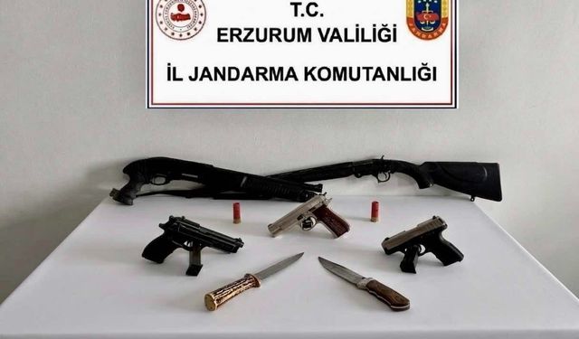 Tekman’da silah operasyonu: 2 Şüpheli gözaltında