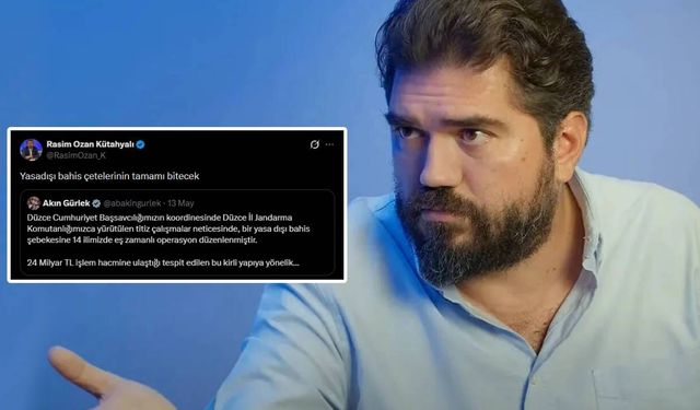Gözaltına alınan Rasim Ozan Kütahyalı'nın son paylaşımı gündem oldu: Yasadışı bahis çetelerinin tamamı bitecek