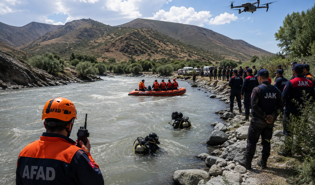 Aras Nehri’nde kayıp çobanı arama çalışmaları 4. gününde sürüyor