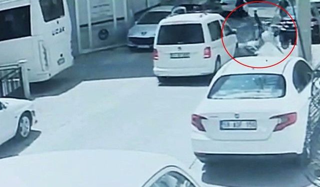 Tekirdağ'da yürekleri ağza getiren kaza kamerada